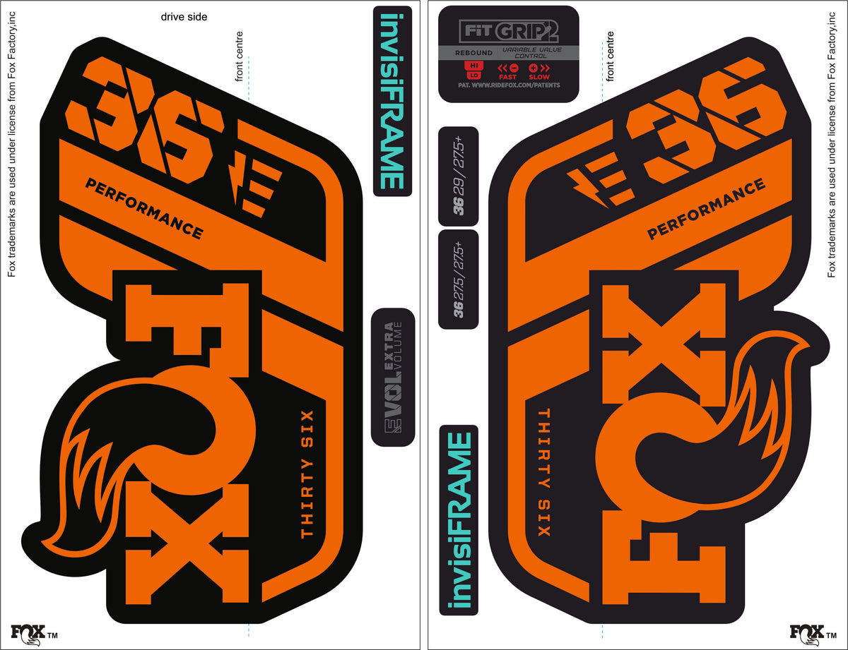 Fox 36 performance 2021 E Bike Decals