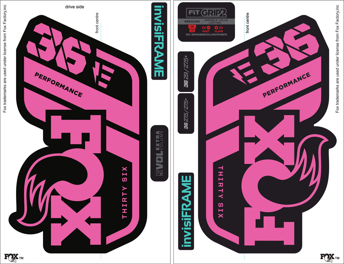 Fox 36 performance 2021 E Bike Decals