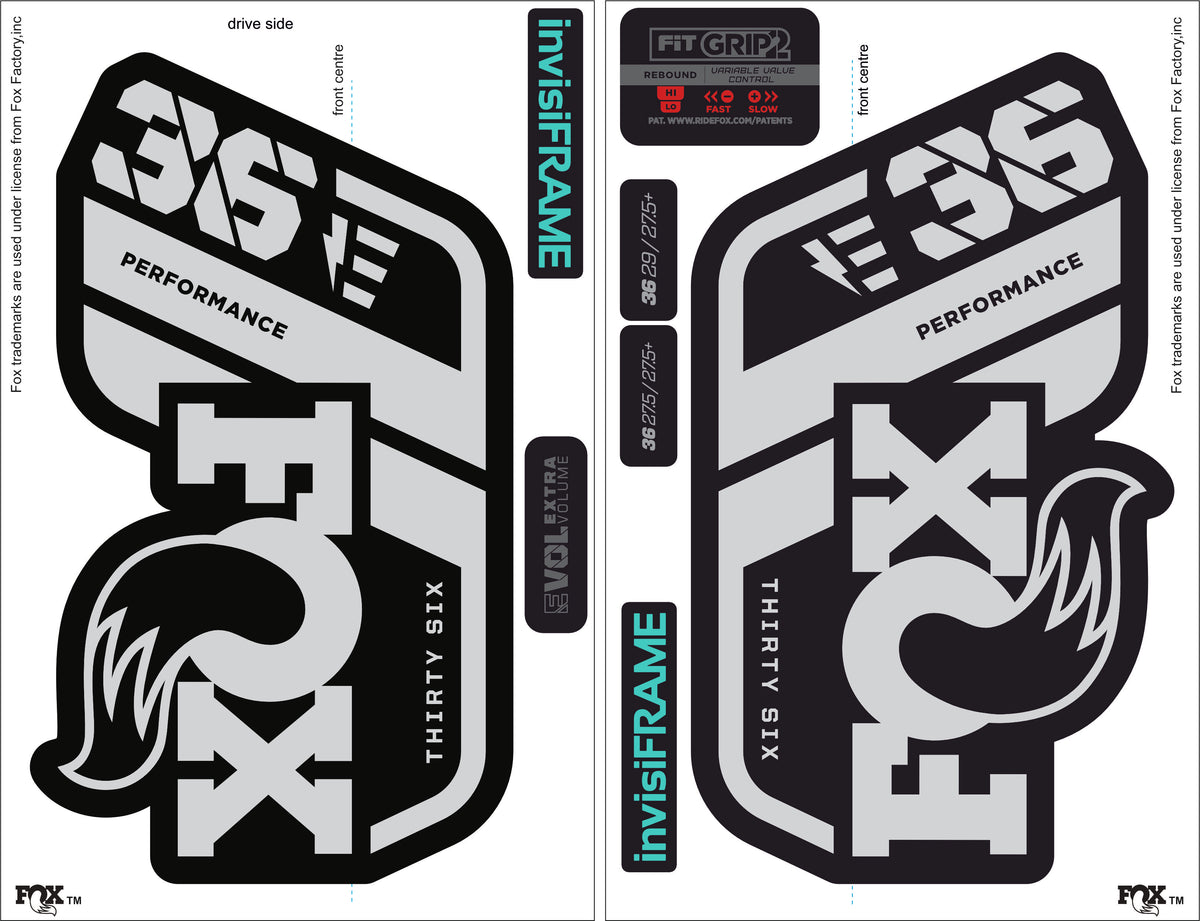 Fox 36 performance 2021 E Bike Decals