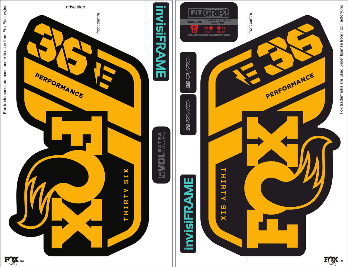 Fox 36 performance 2021 E Bike Decals