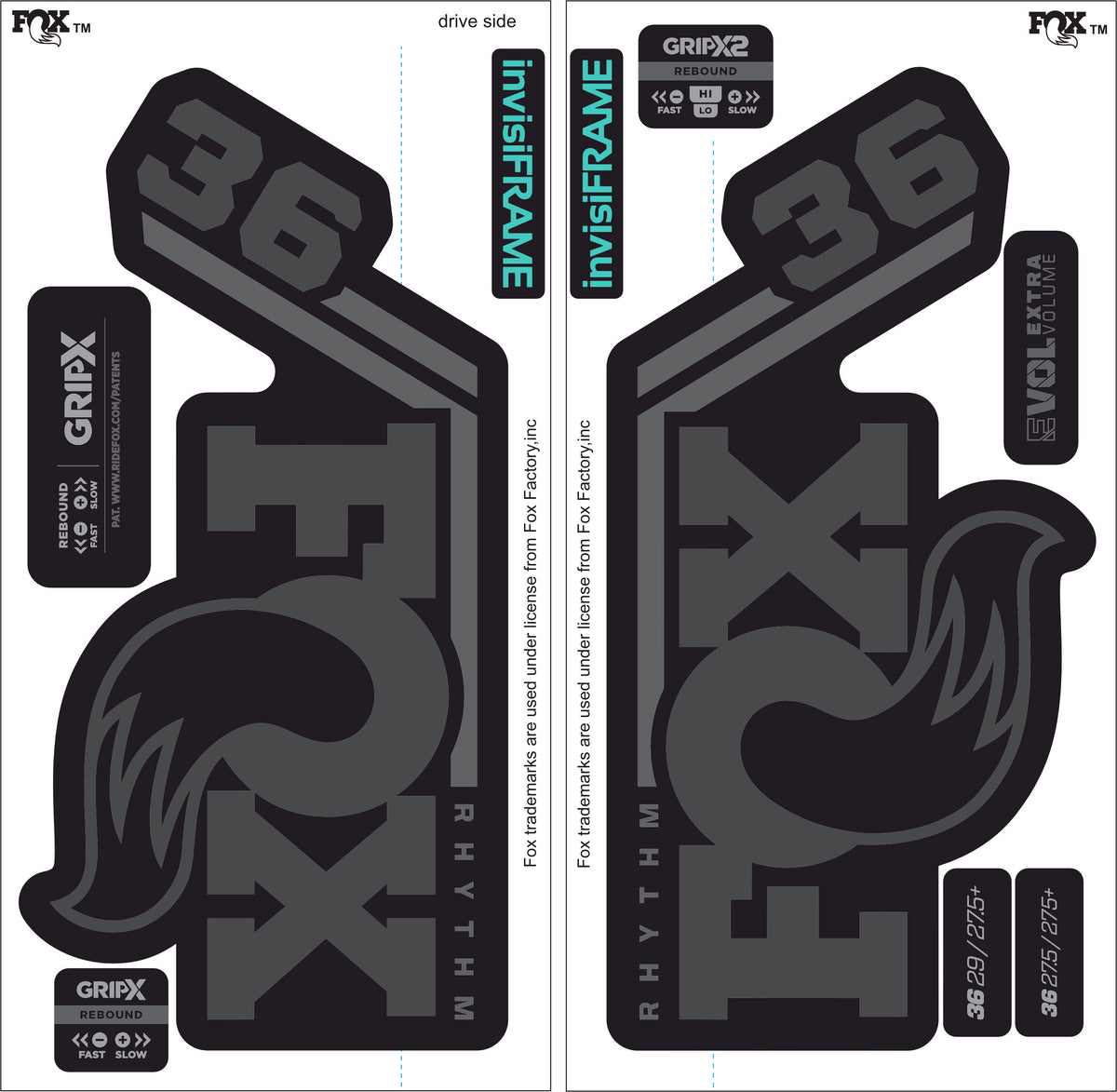 Fox 36 Rhythm 2027 Decals