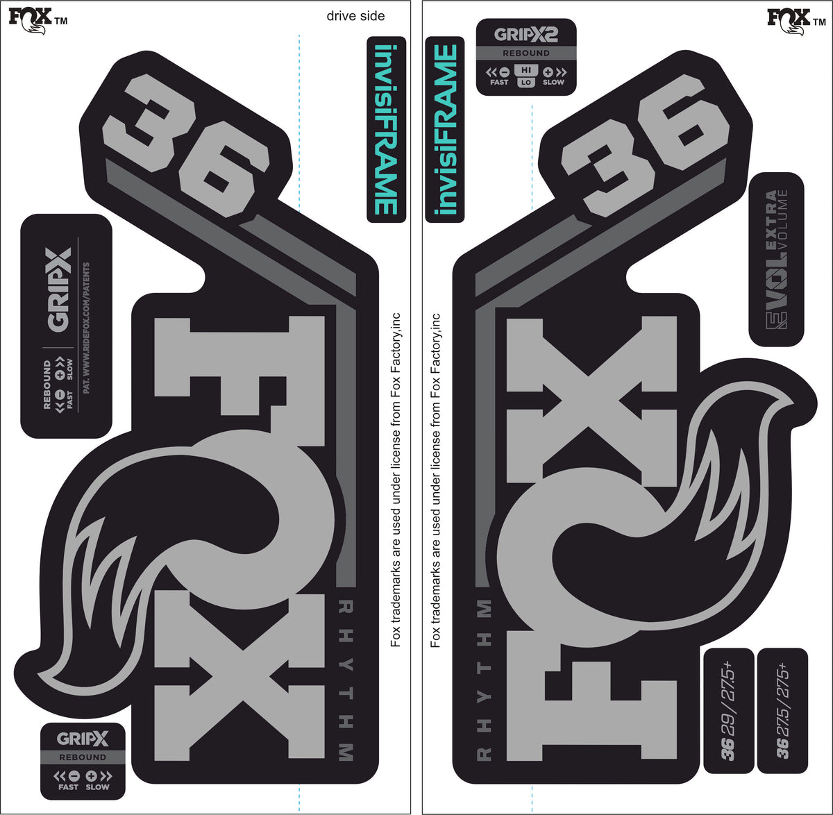 Fox 36 Rhythm 2027 Decals
