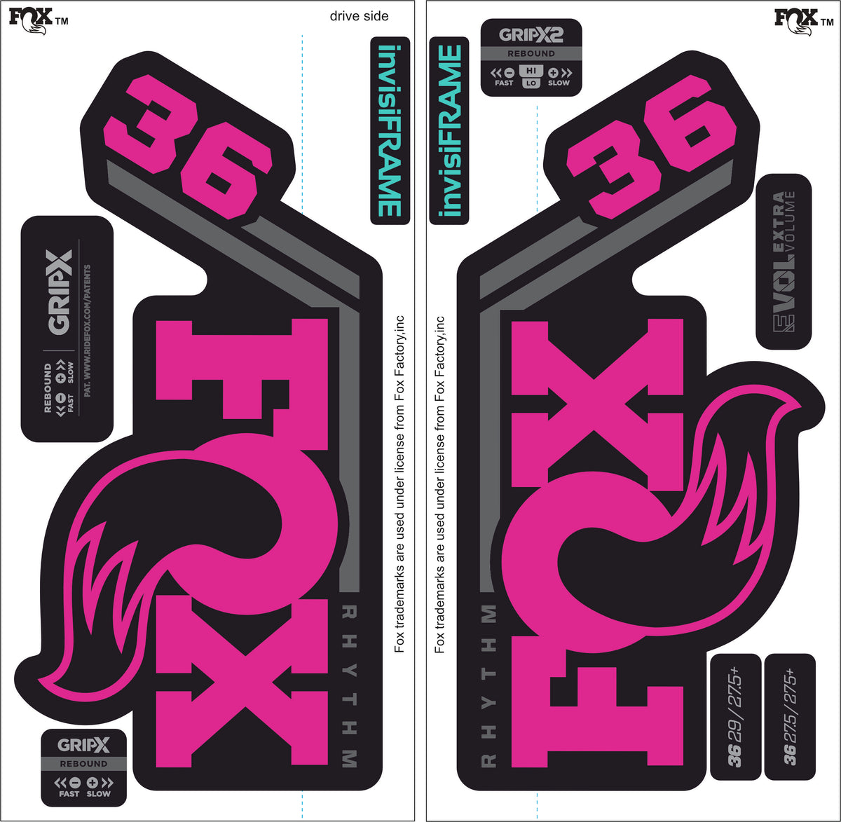 Fox 36 Rhythm 2027 Decals
