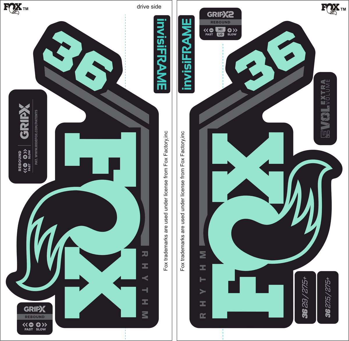Fox 36 Rhythm 2027 Decals