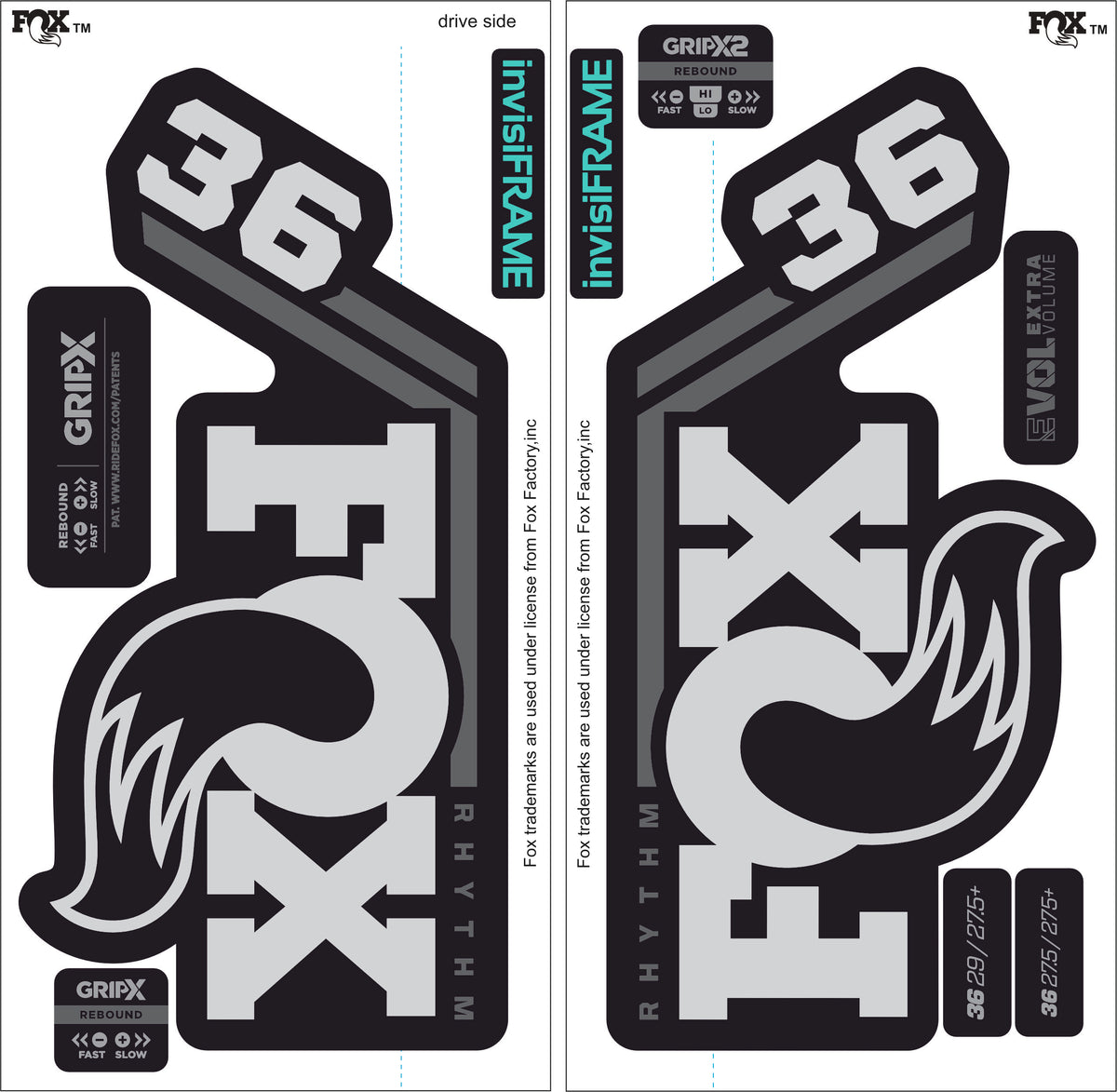Fox 36 Rhythm 2027 Decals