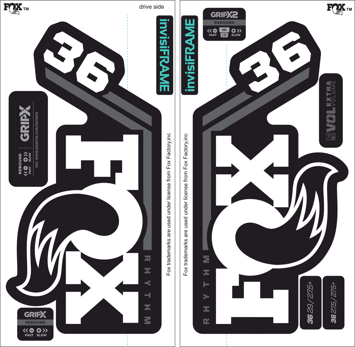 Fox 36 Rhythm 2027 Decals