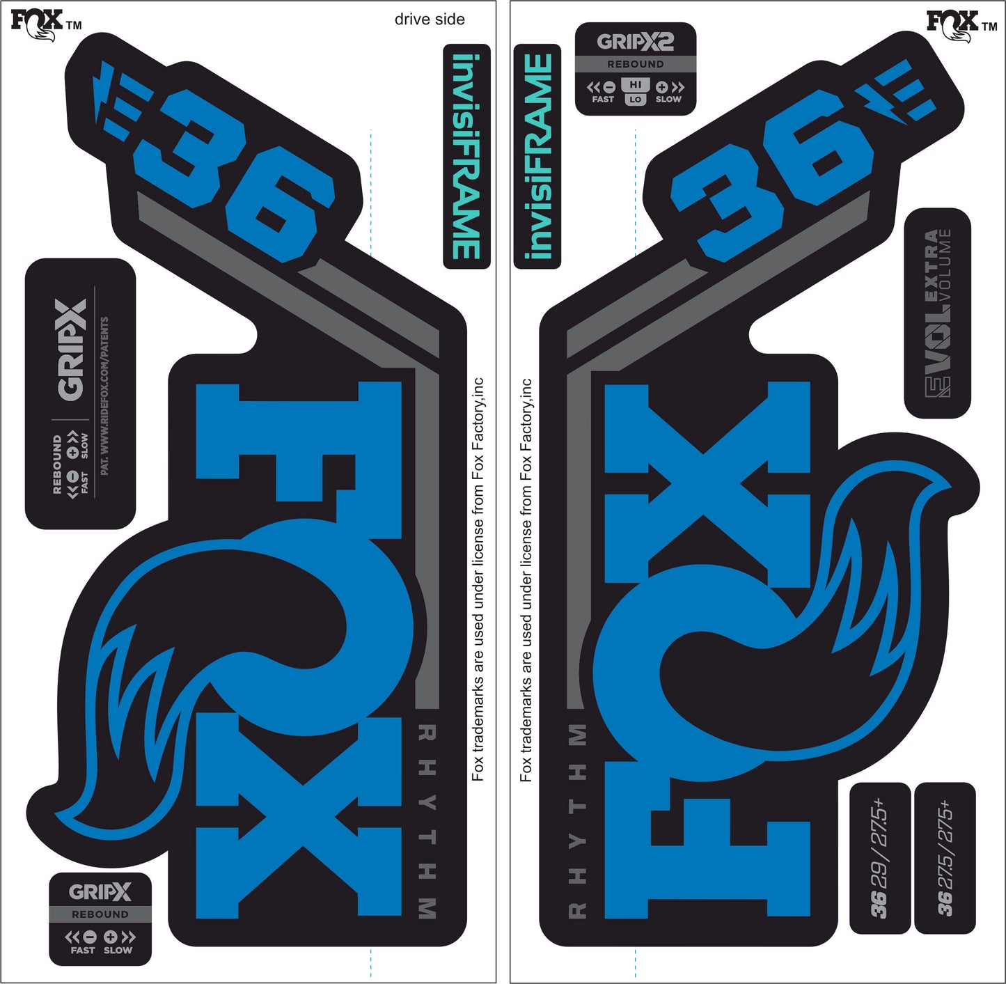 Fox 36 Rhythm E BIKE 2027 Decals