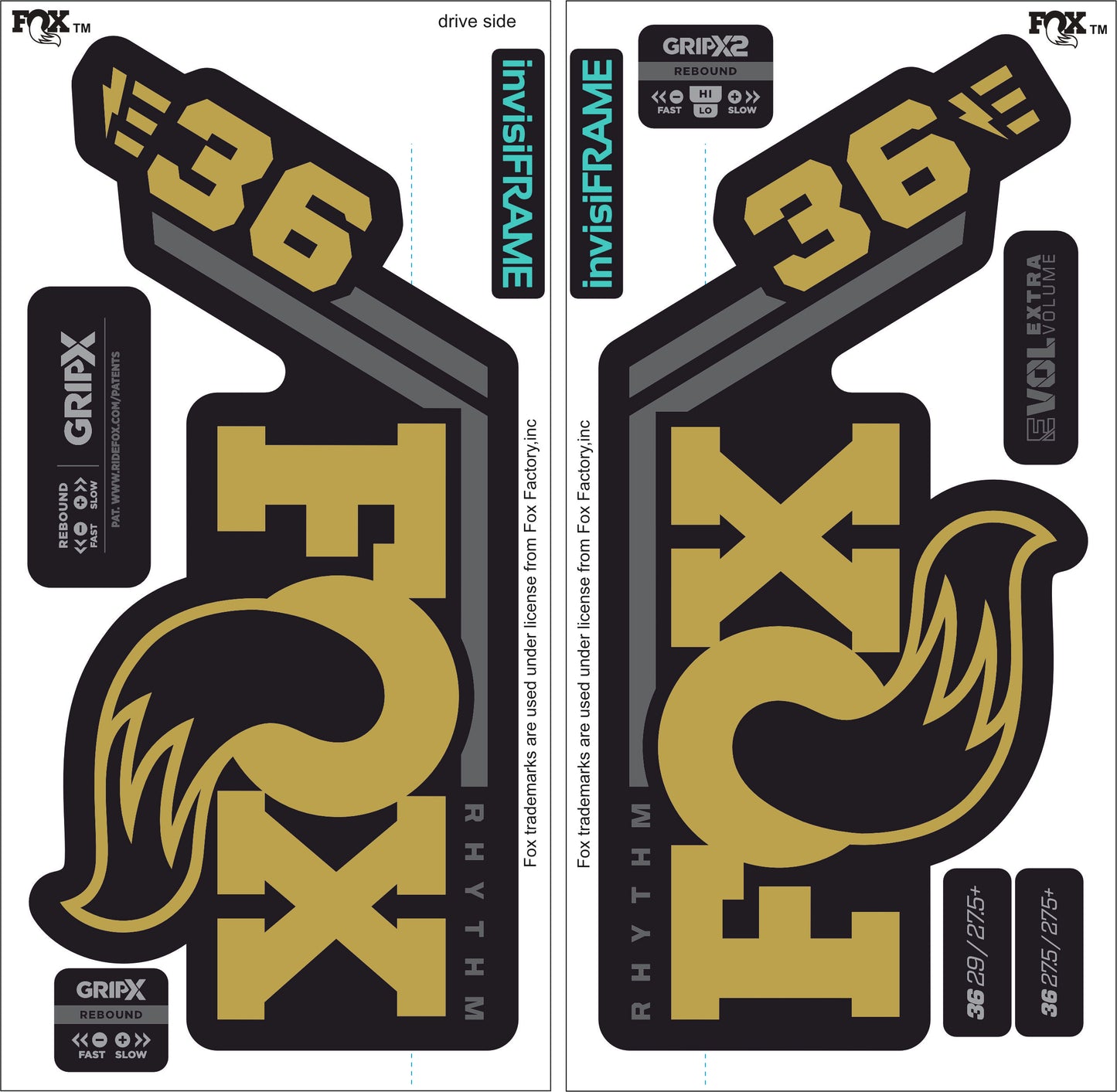 Fox 36 Rhythm E BIKE 2027 Decals