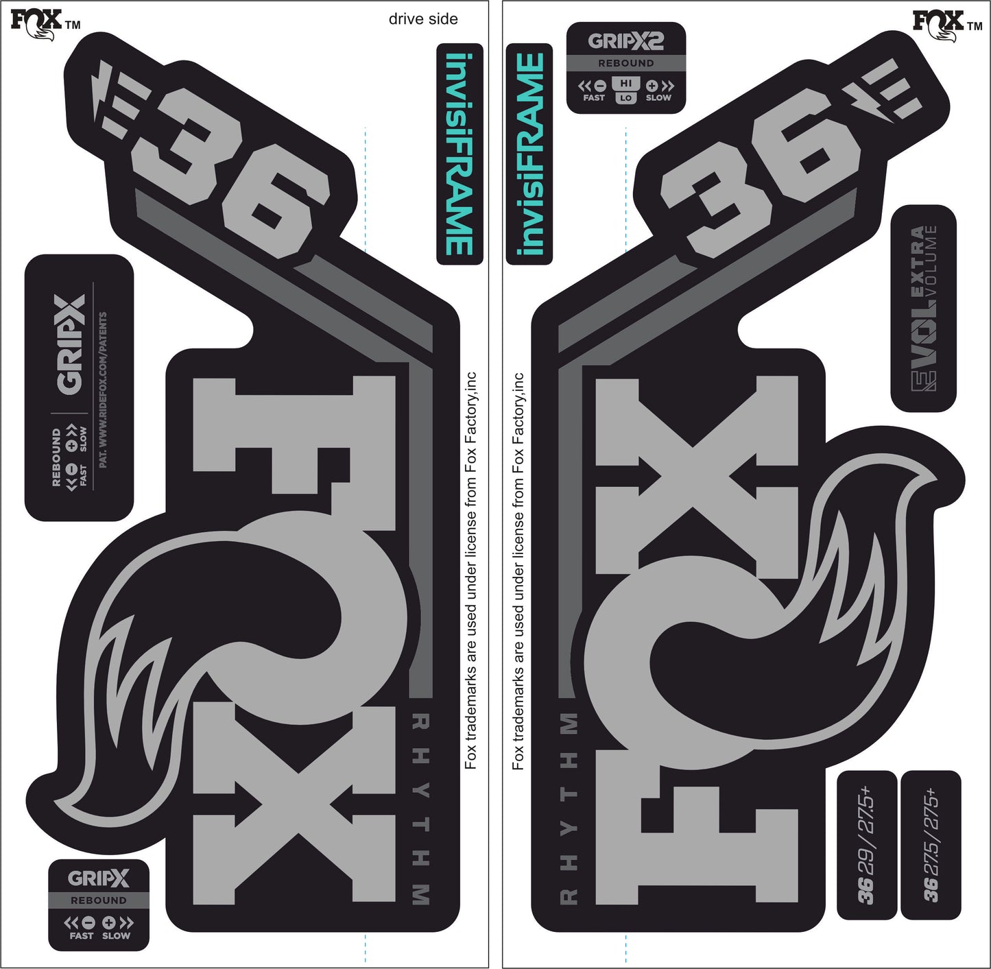 Fox 36 Rhythm E BIKE 2027 Decals