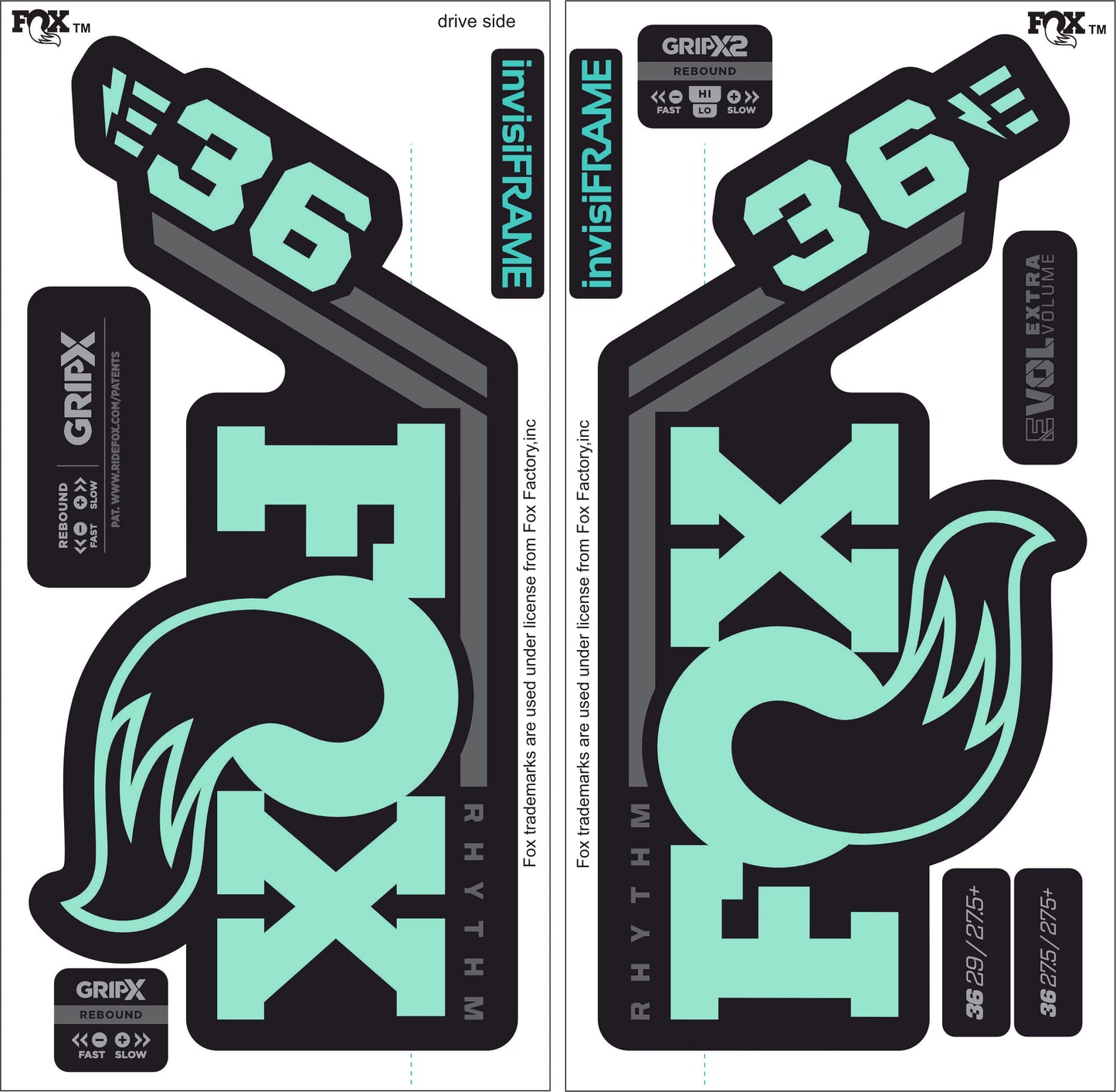 Fox 36 Rhythm E BIKE 2027 Decals