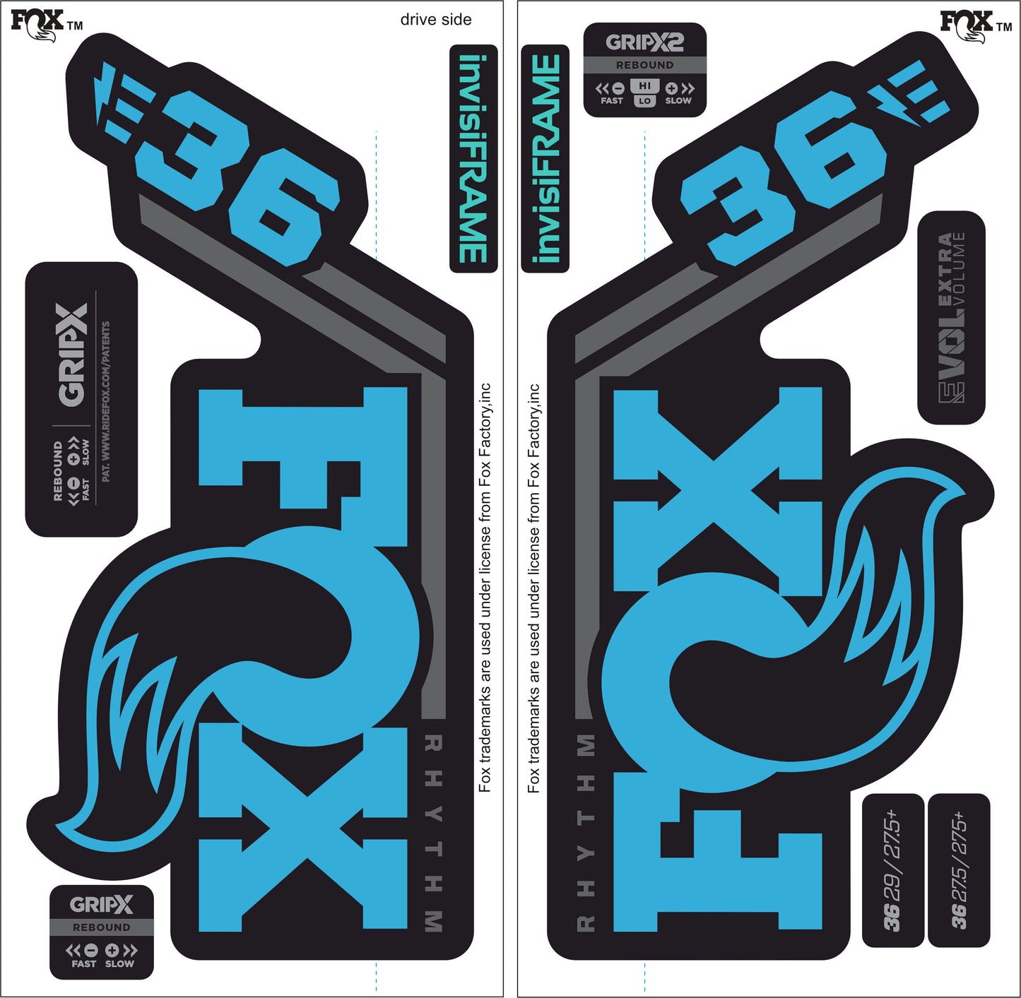 Fox 36 Rhythm E BIKE 2027 Decals