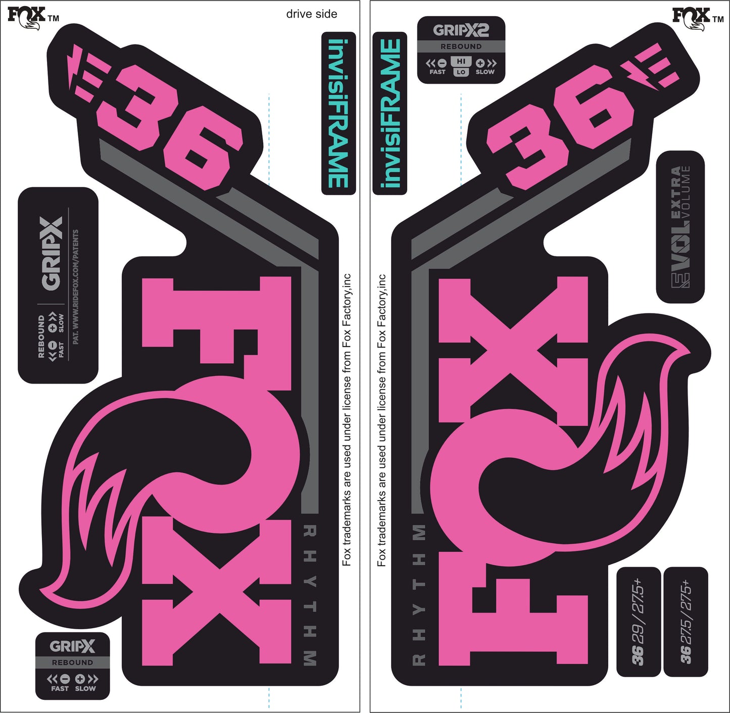 Fox 36 Rhythm E BIKE 2027 Decals