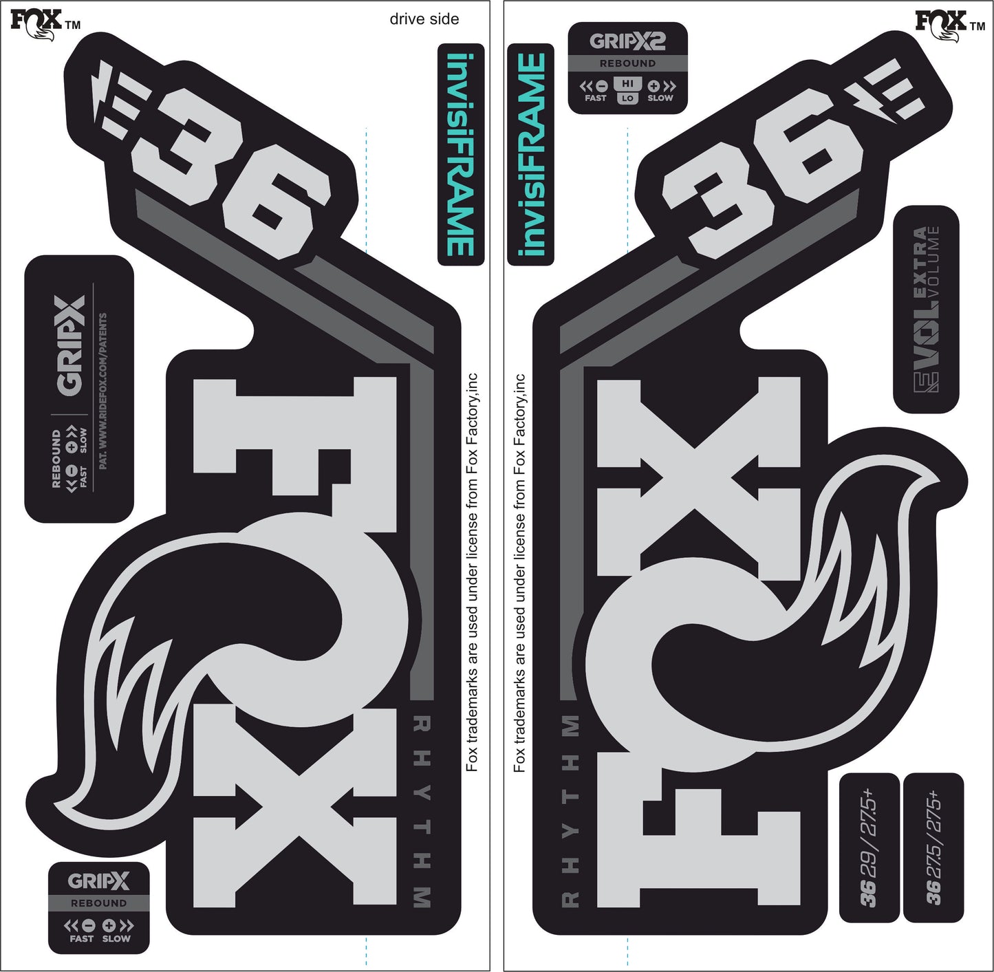 Fox 36 Rhythm E BIKE 2027 Decals