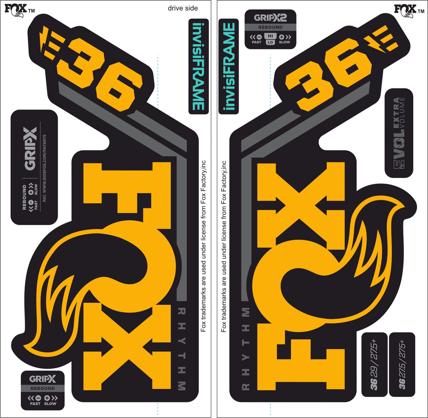 Fox 36 Rhythm E BIKE 2027 Decals