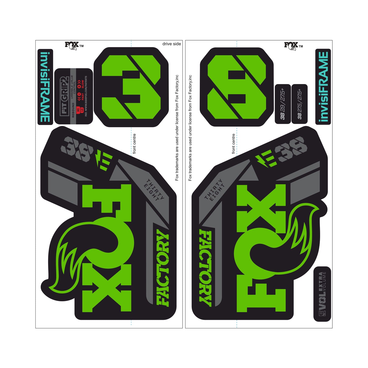 Fox 38 Factory E Bike 2021 Decals