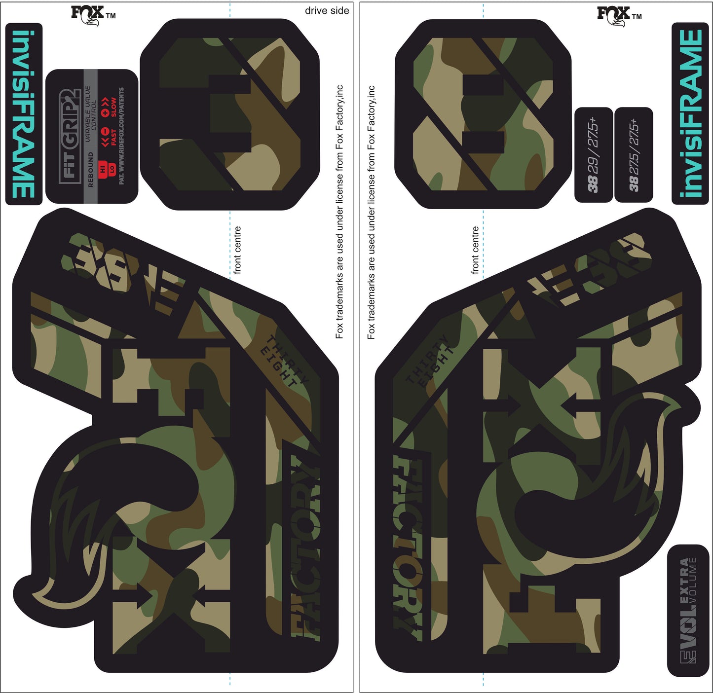 Fox 38 Factory E Bike 2021 Decals