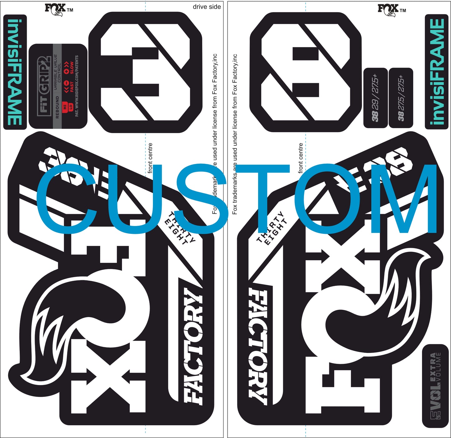 Fox 38 Factory E Bike 2021 Decals