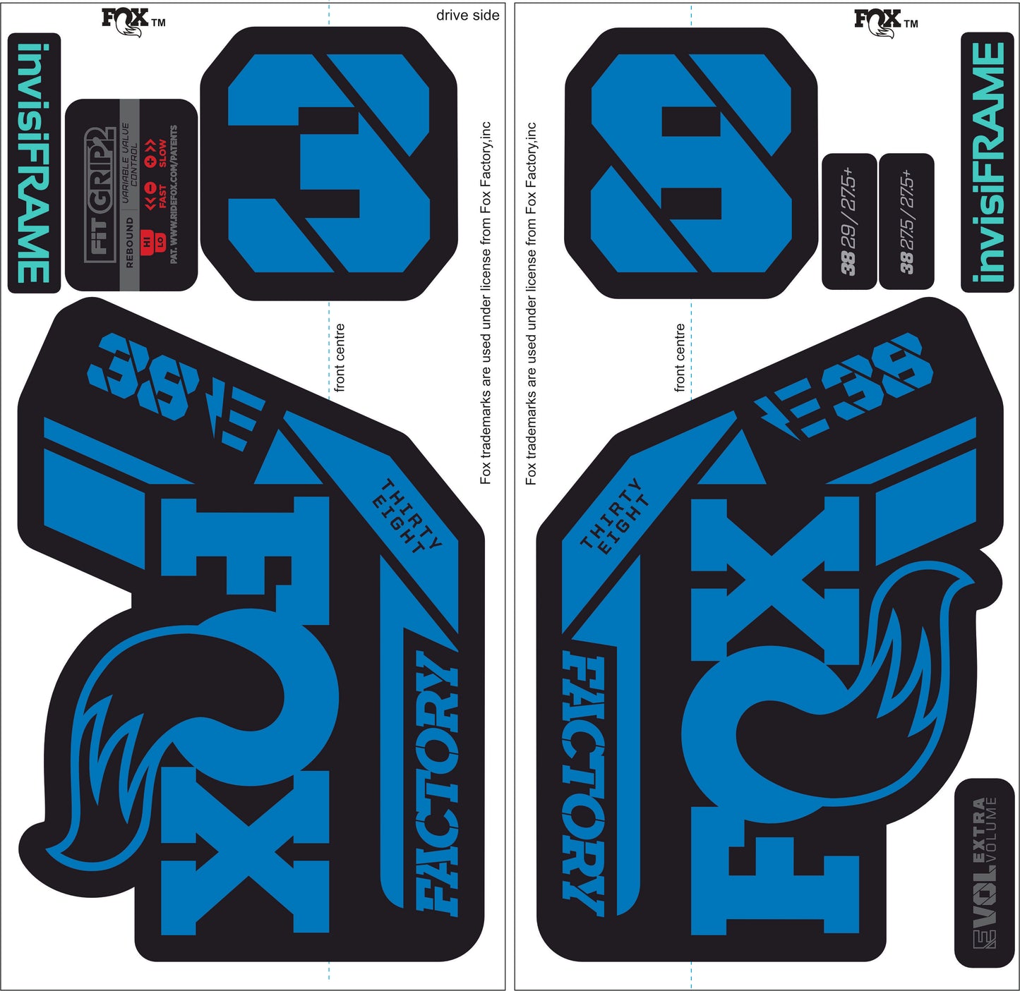 Fox 38 Factory E Bike 2021 Decals
