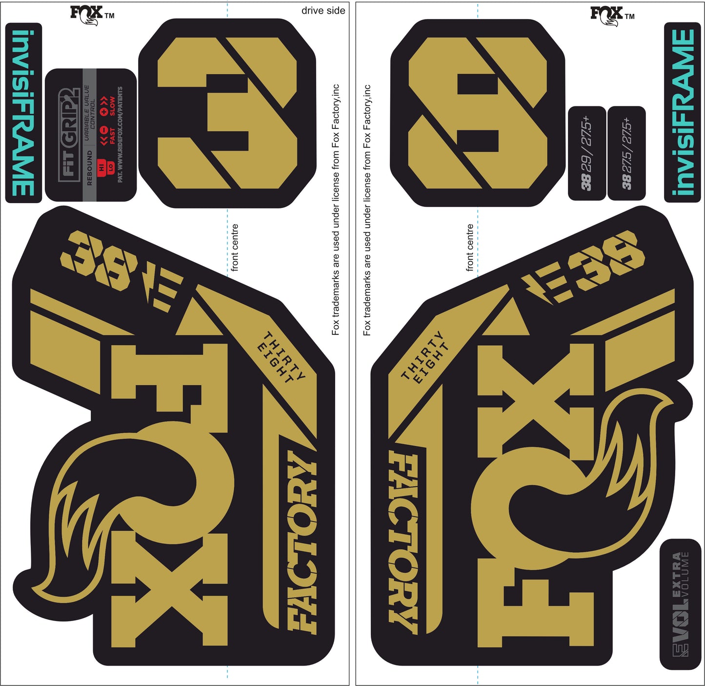 Fox 38 Factory E Bike 2021 Decals