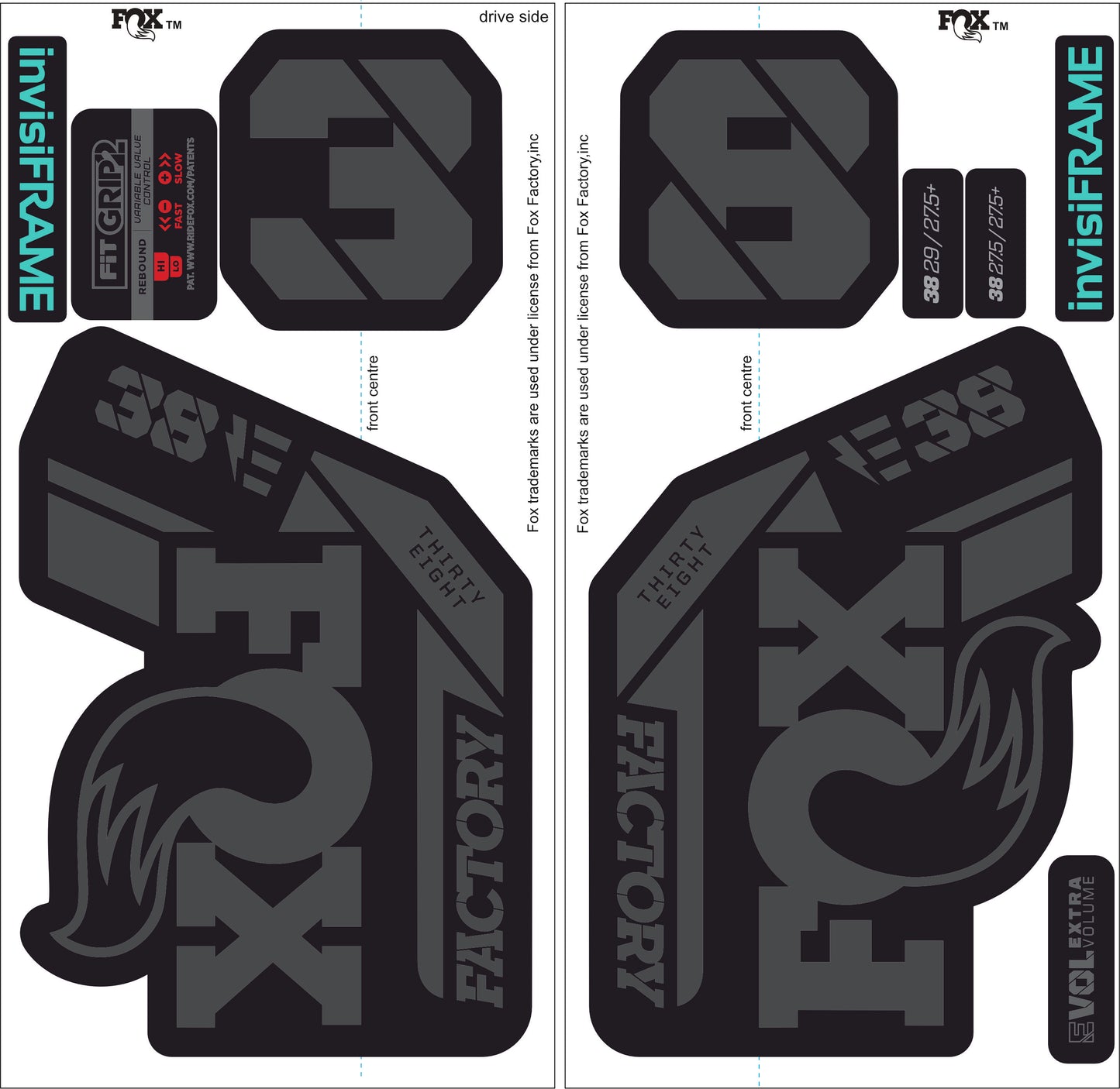 Fox 38 Factory E Bike 2021 Decals