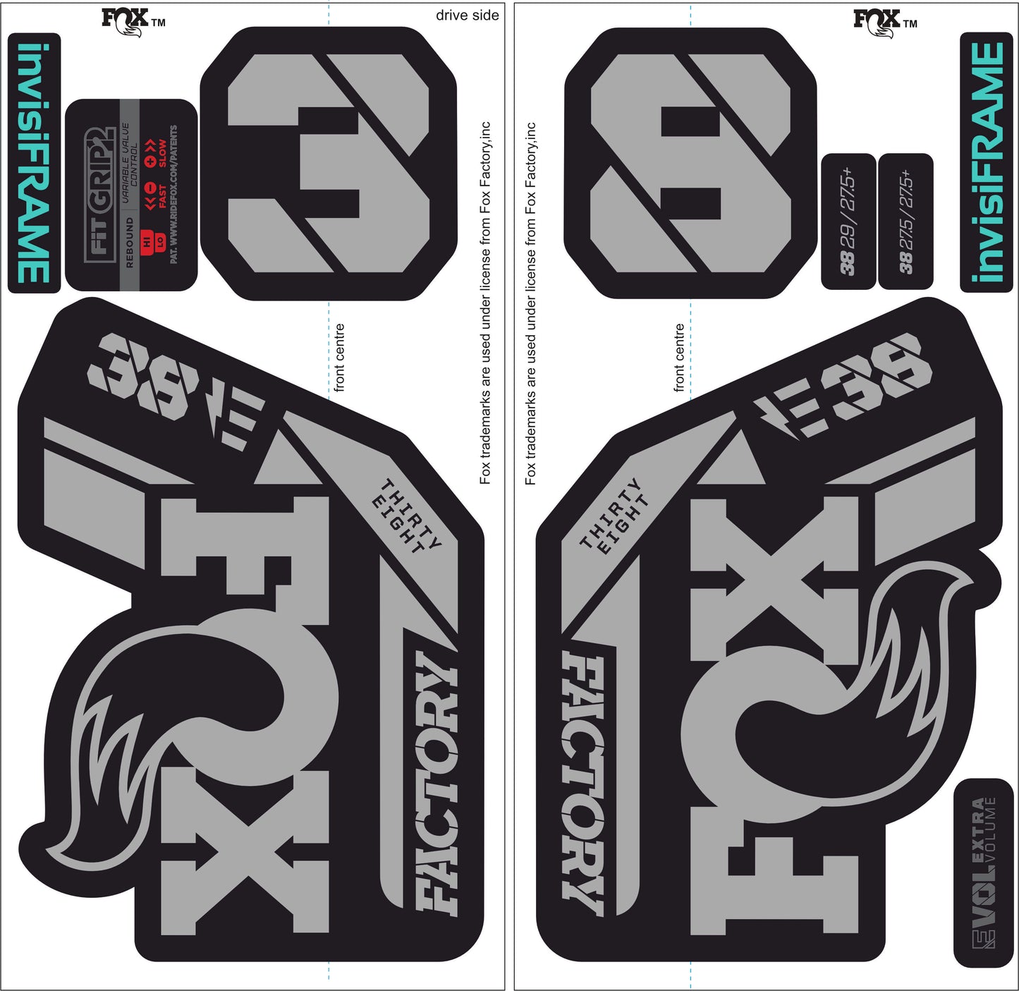 Fox 38 Factory E Bike 2021 Decals