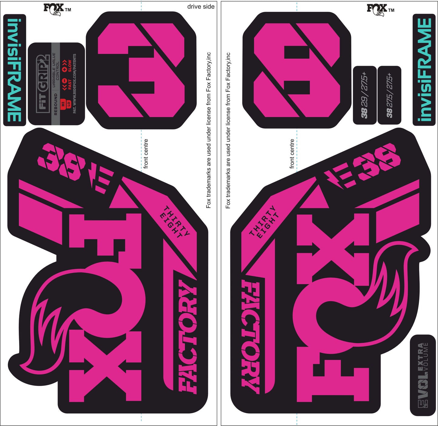 Fox 38 Factory E Bike 2021 Decals