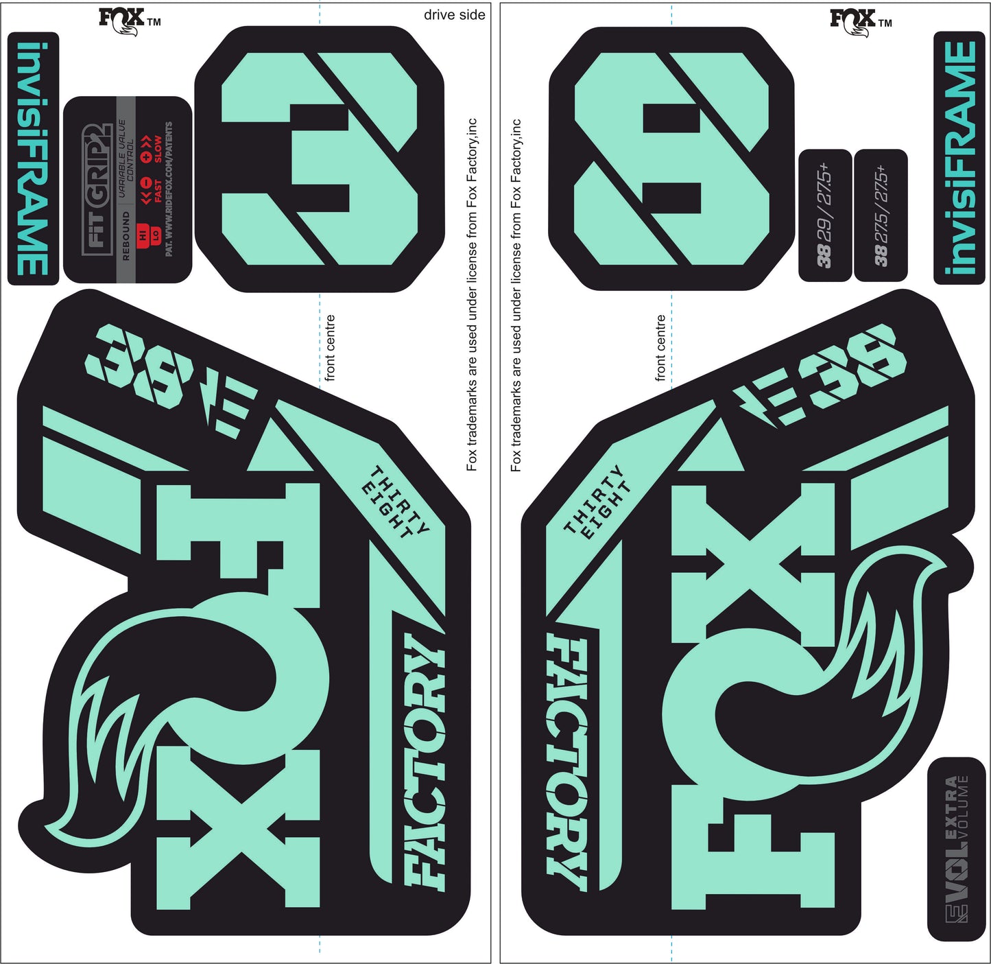 Fox 38 Factory E Bike 2021 Decals