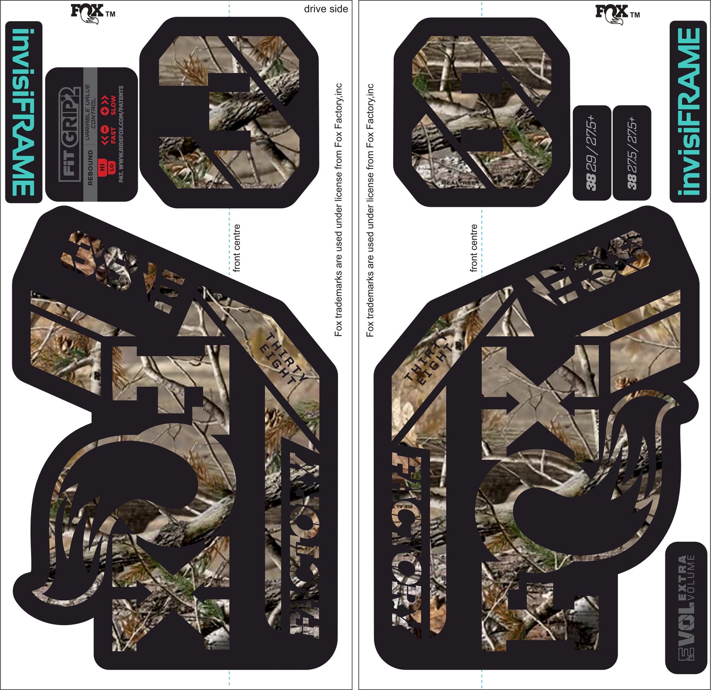 Fox 38 Factory E Bike 2021 Decals