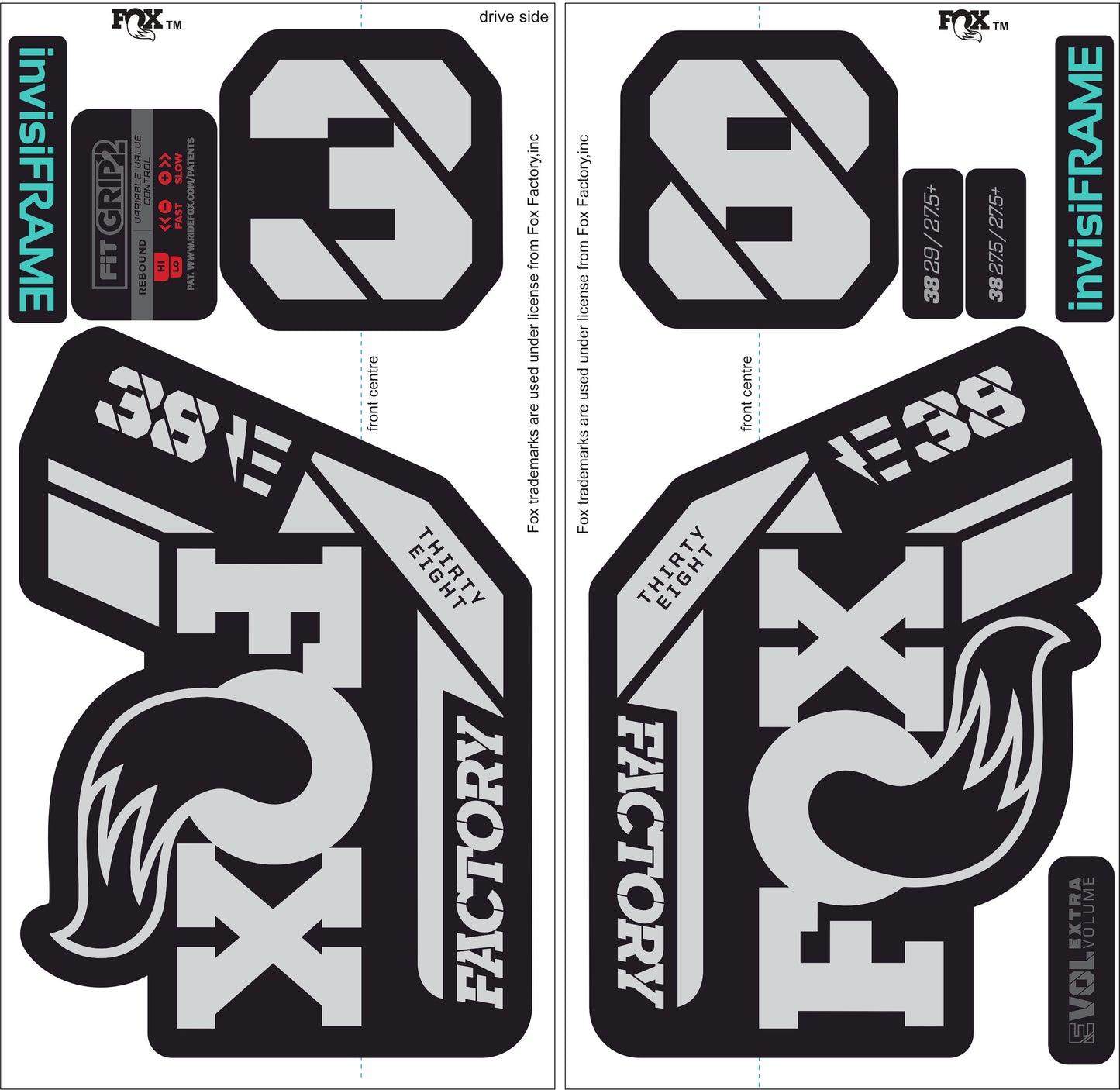 Fox 38 Factory E Bike 2021 Decals