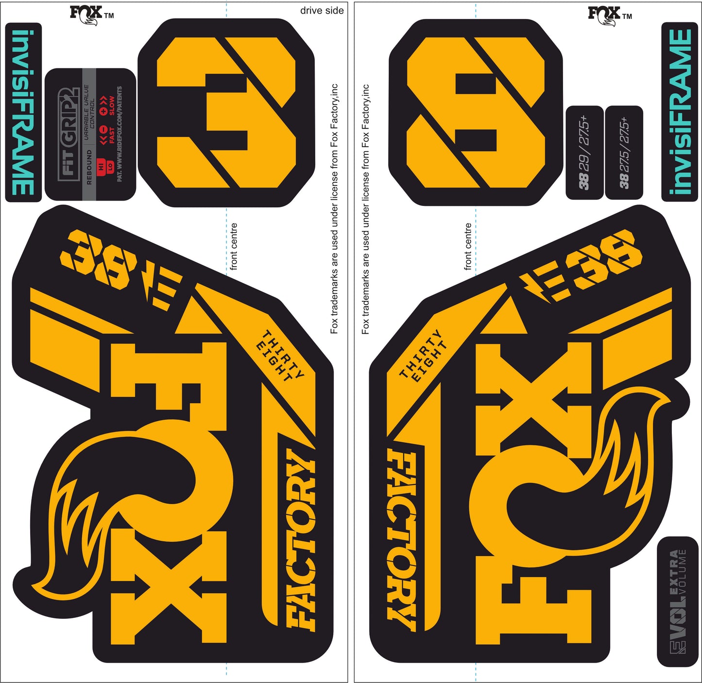 Fox 38 Factory E Bike 2021 Decals
