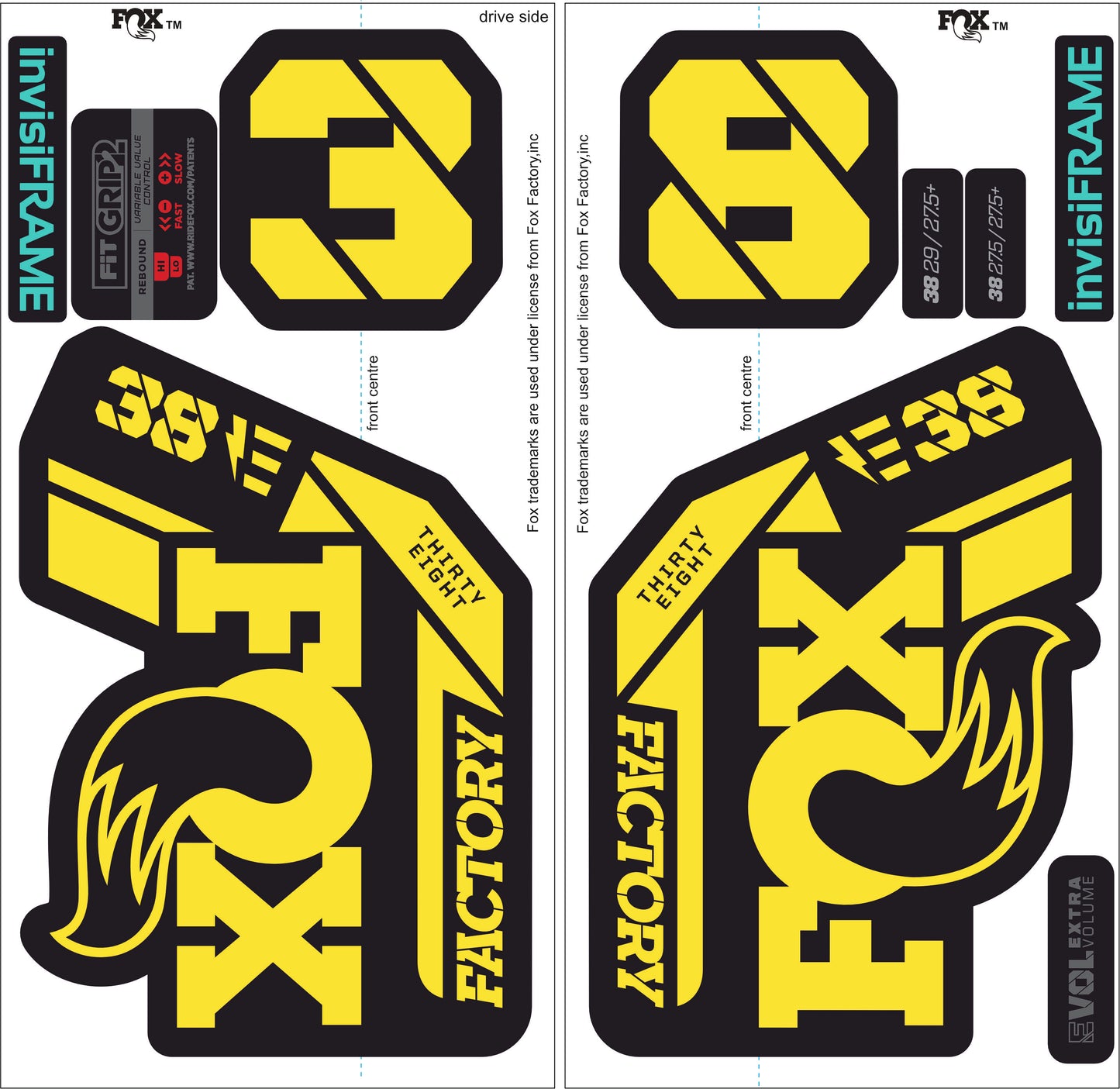 Fox 38 Factory E Bike 2021 Decals