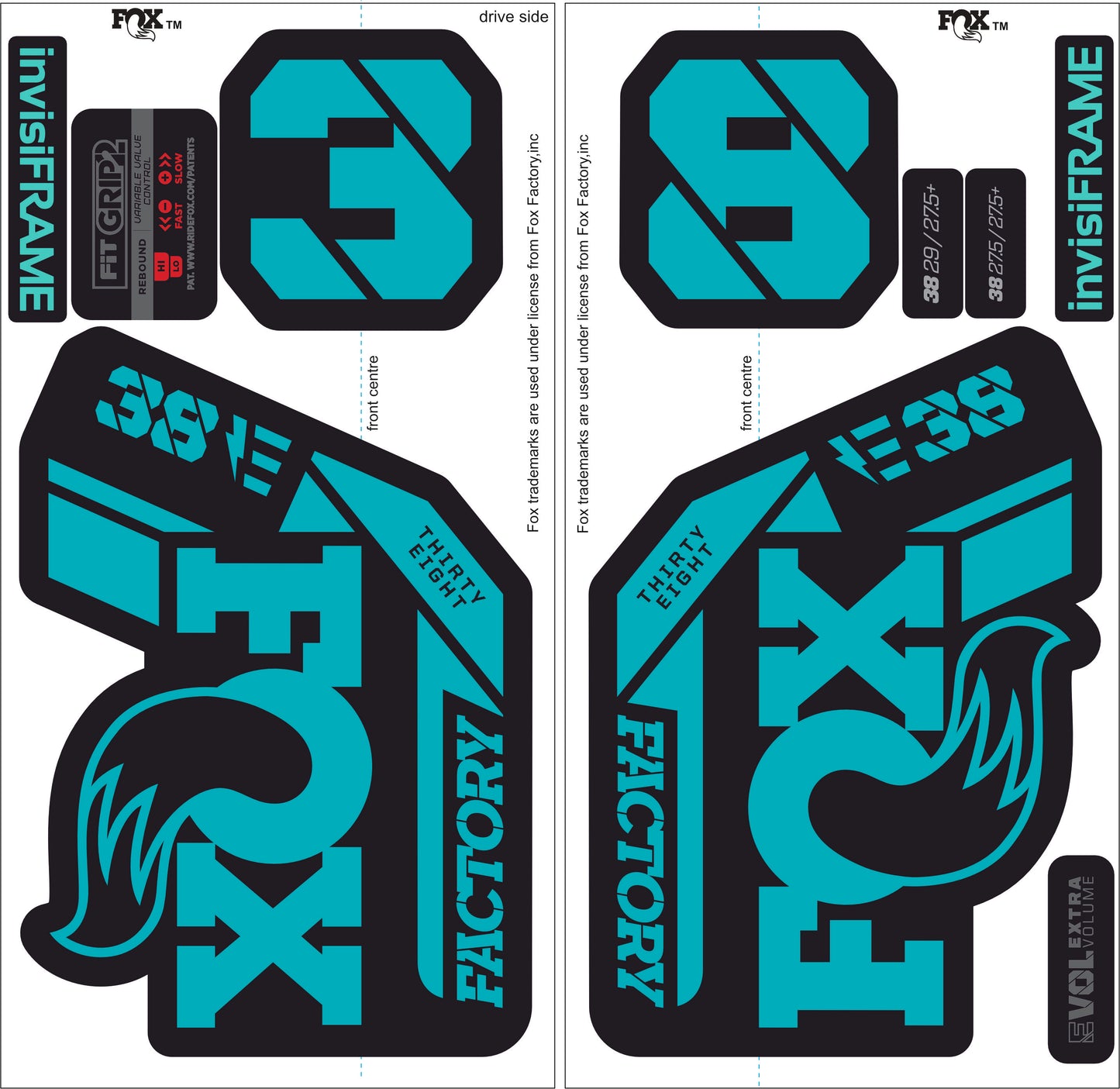 Fox 38 Factory E Bike 2021 Decals