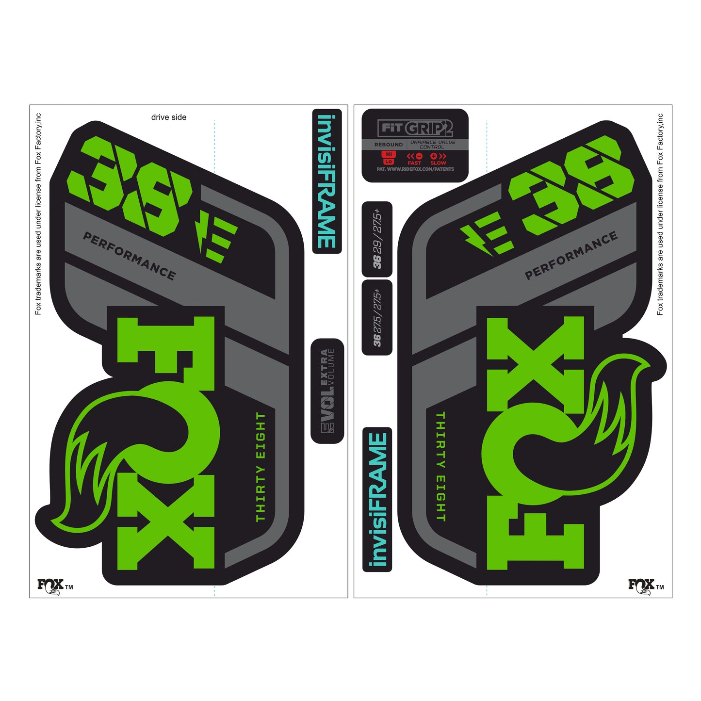 Fox 38 Performance E Bike 2021 Decals