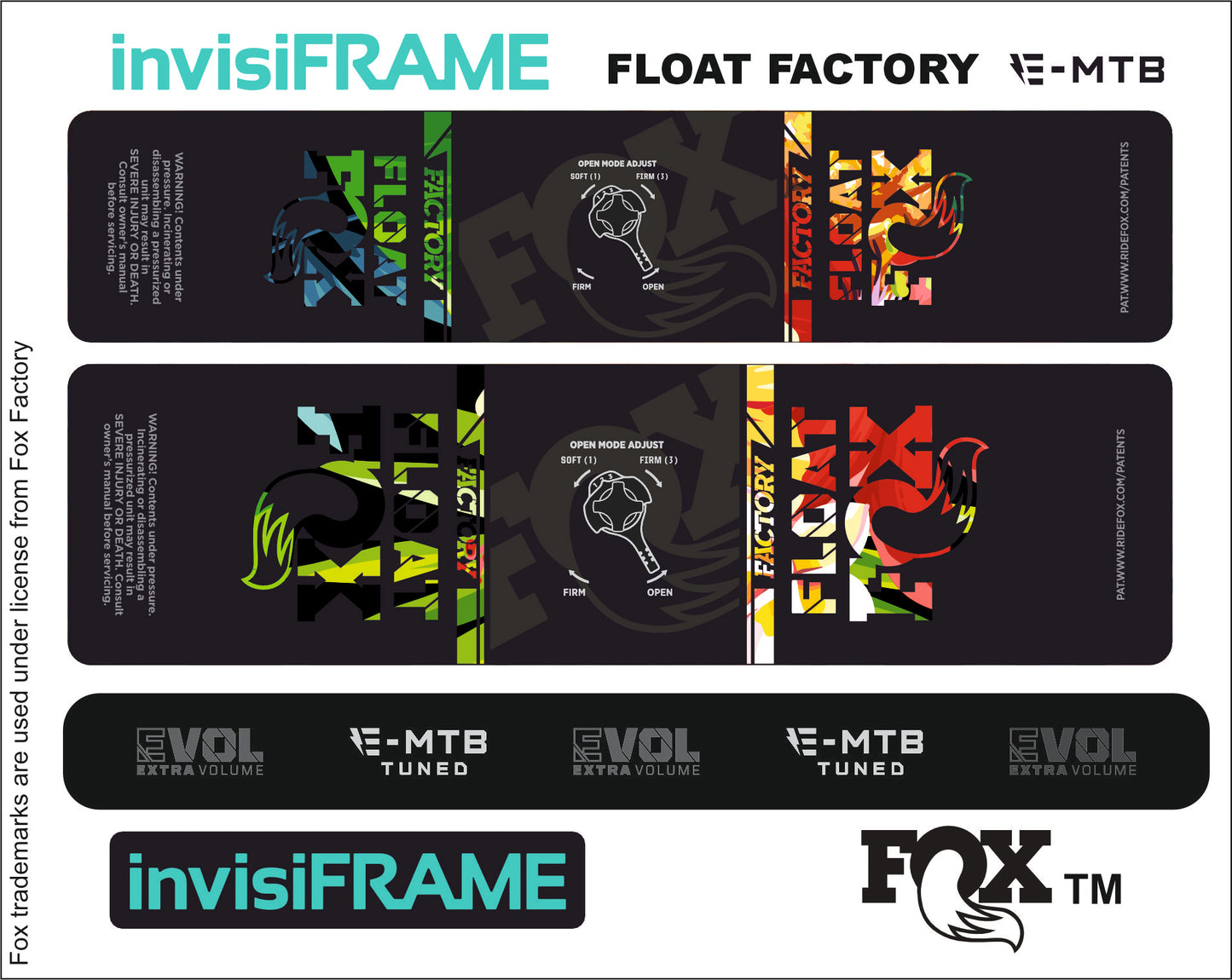 Fox Float Factory E MTB TUNED 2024 Decals