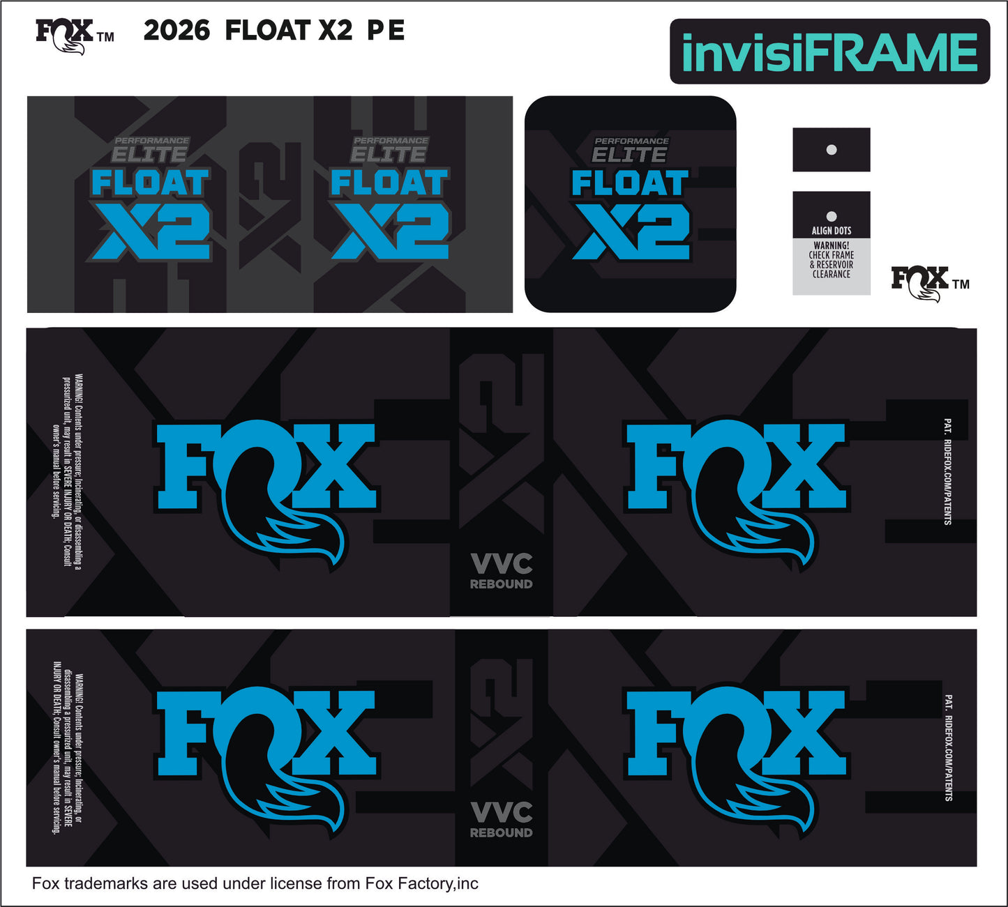 Fox Float X2 Performance Elite 2026 Decals