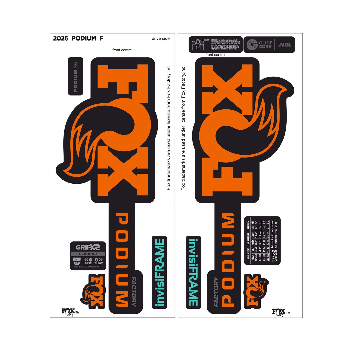 FOX PODIUM FACTORY 2026