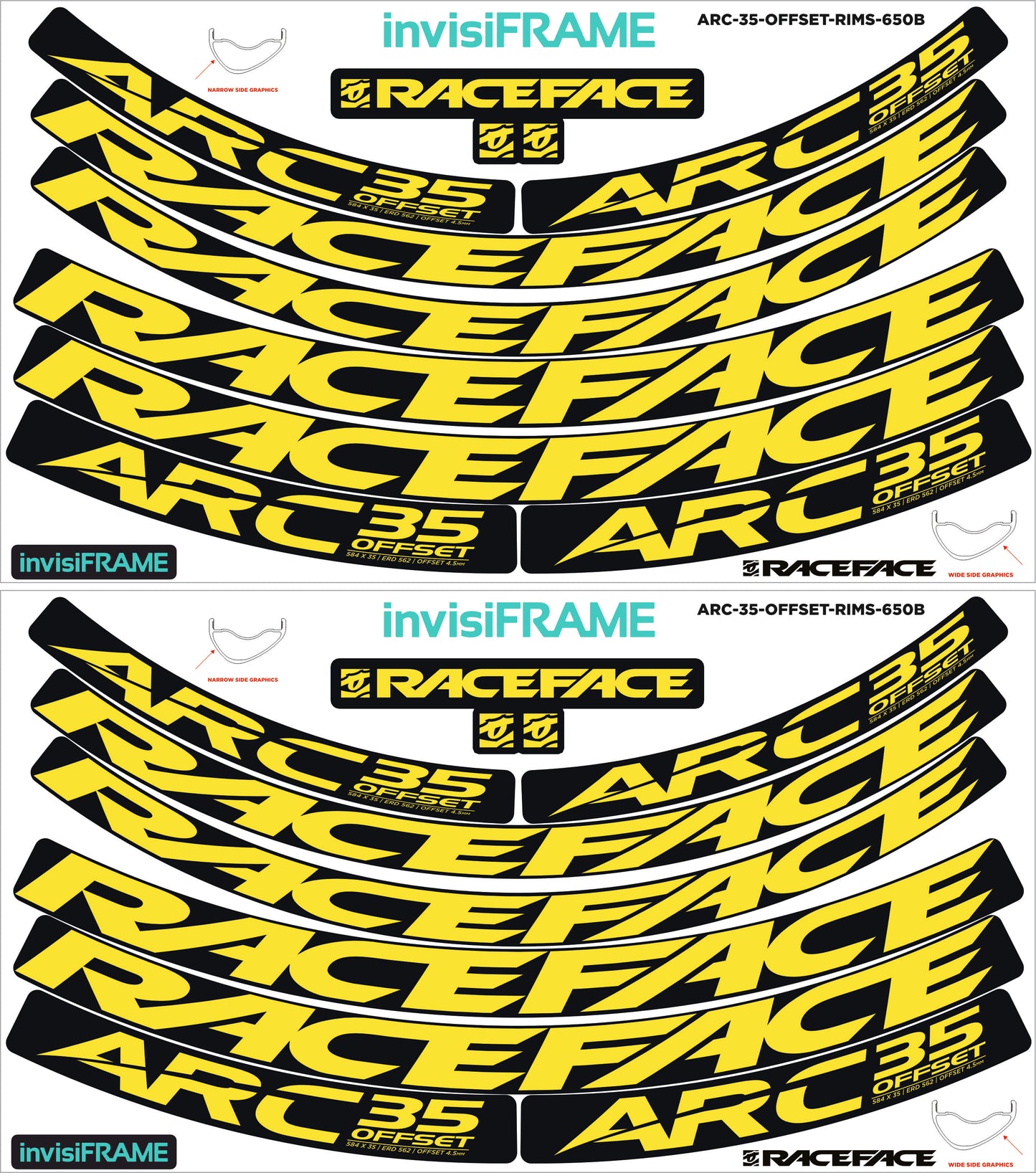 Raceface ARC 35 Offset Decals