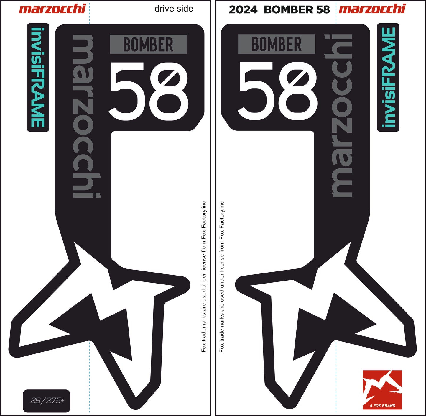 Marzocchi Bomber 58 2024 Decals