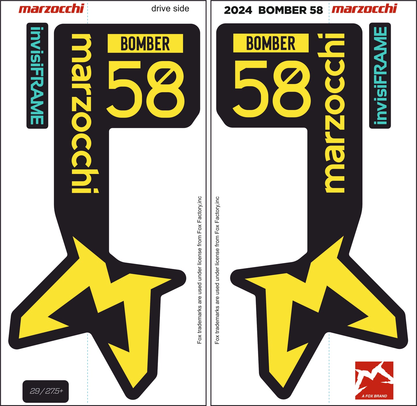 Marzocchi Bomber 58 2024 Decals
