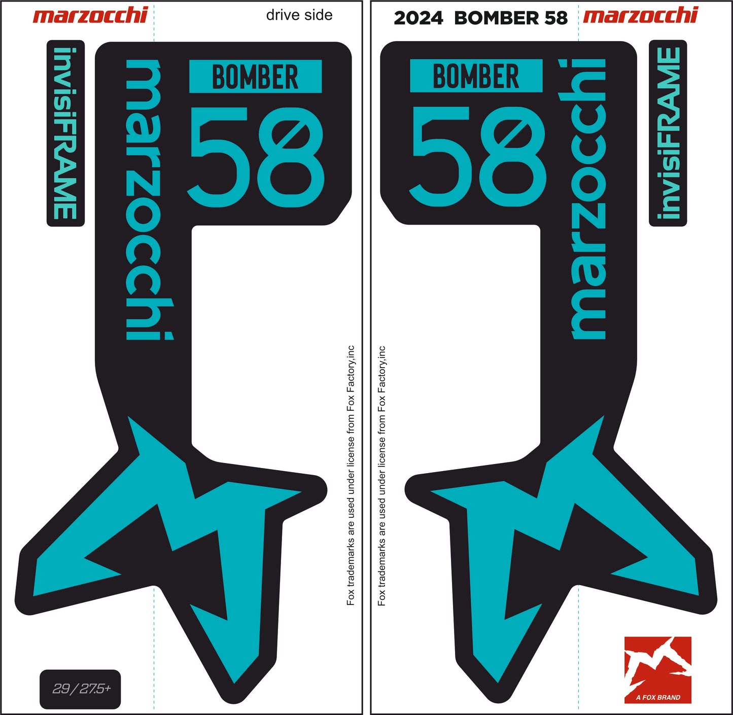 Marzocchi Bomber 58 2024 Decals