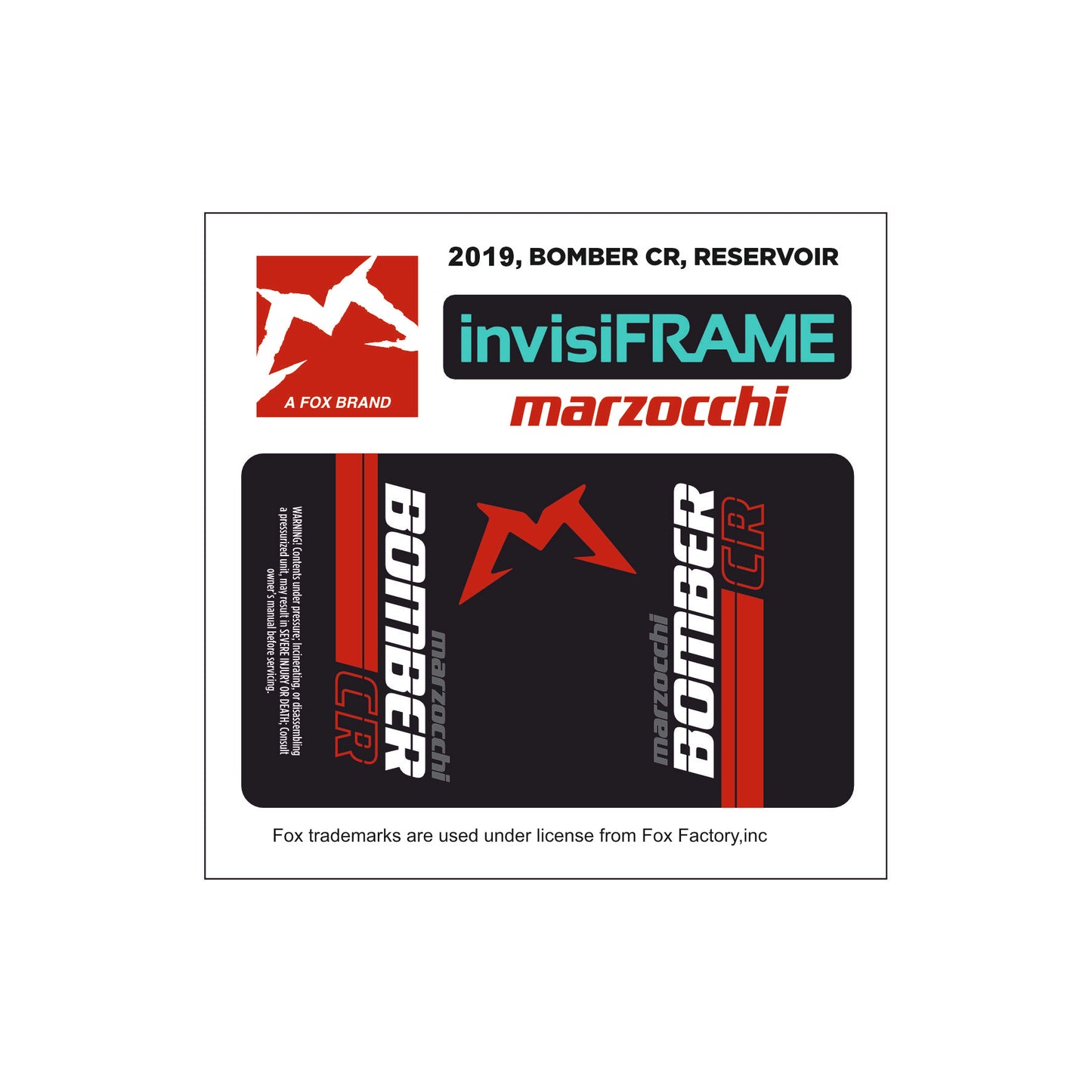 Marzocchi Bomber CR 2019 Decals