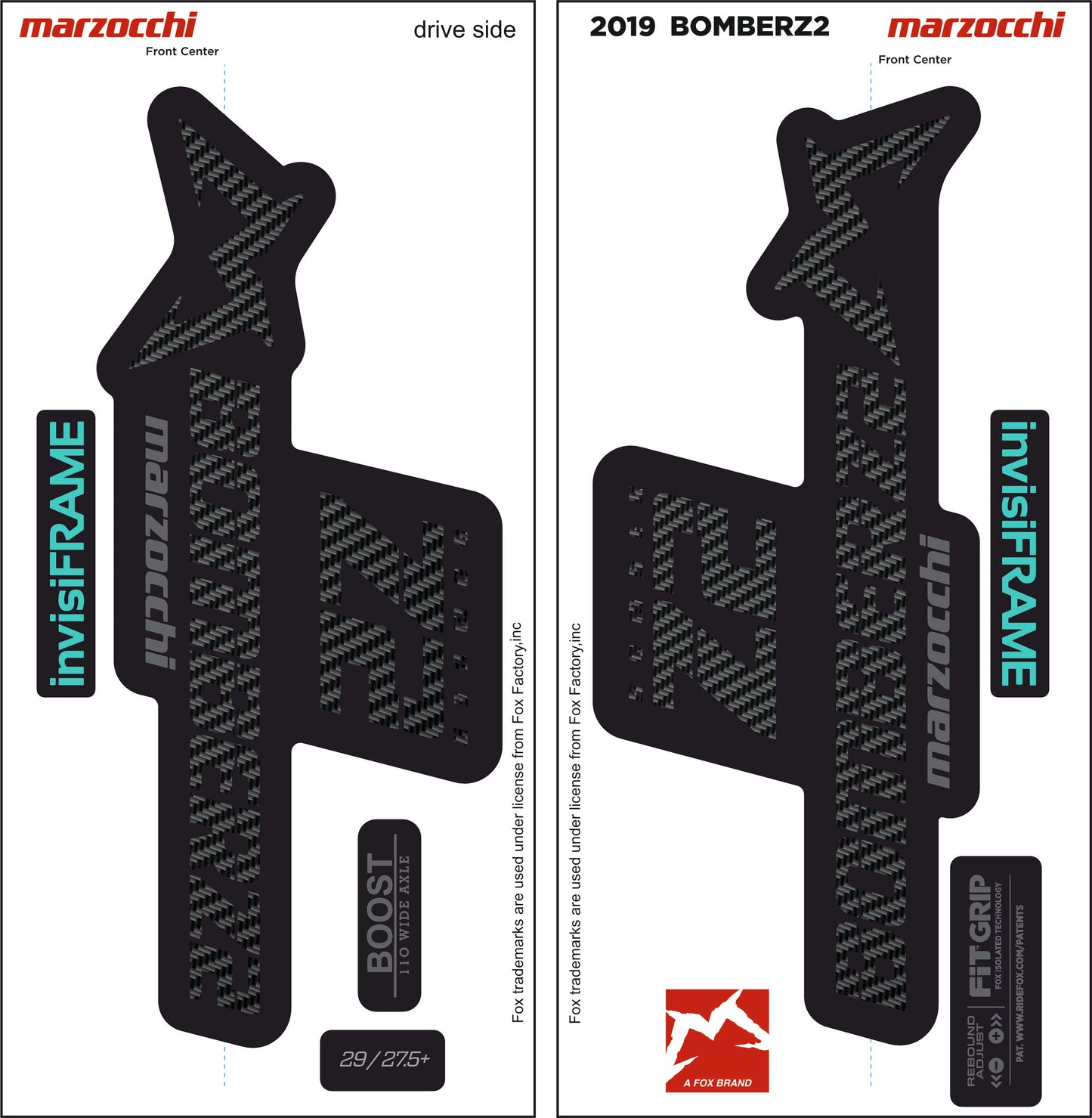 Marzocchi Bomber Z2 2019 Decals