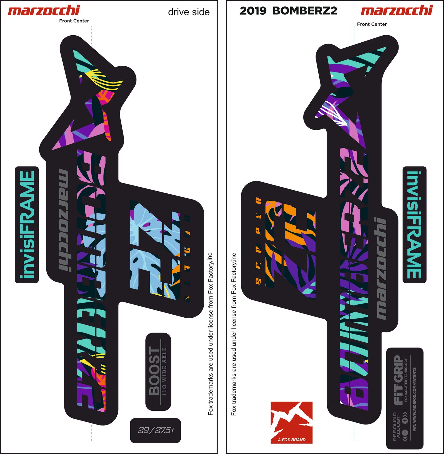 Marzocchi Bomber Z2 2019 Decals