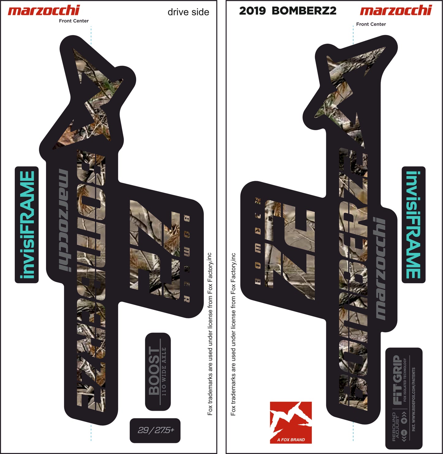 Marzocchi Bomber Z2 2019 Decals