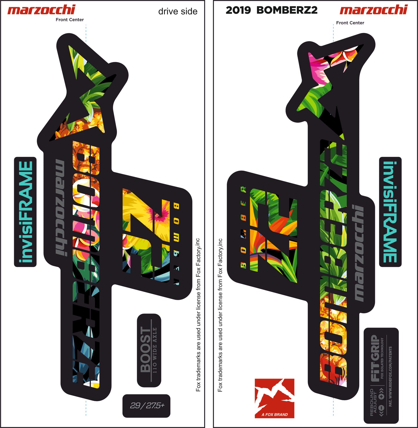 Marzocchi Bomber Z2 2019 Decals