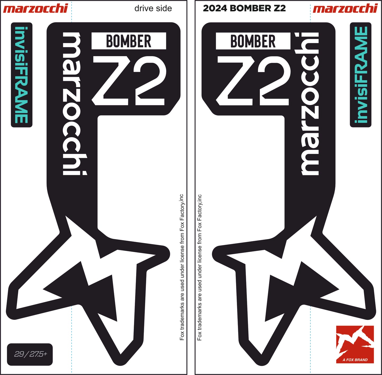 Marzocchi Bomber Z2 2023 Decals