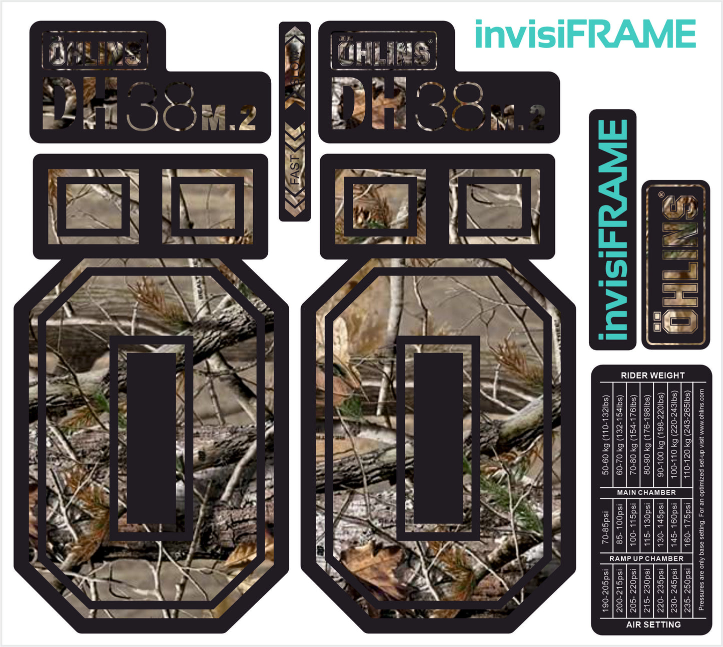 Ohlins DH38 M.2 Fork Decals 2025