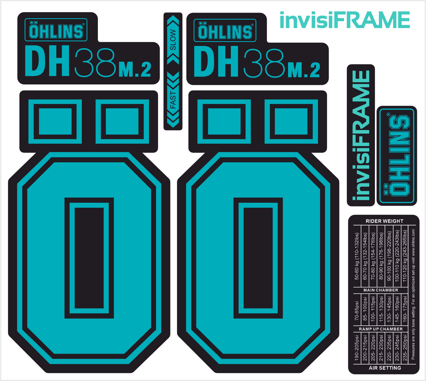 Ohlins DH38 M.2 Fork Decals 2025