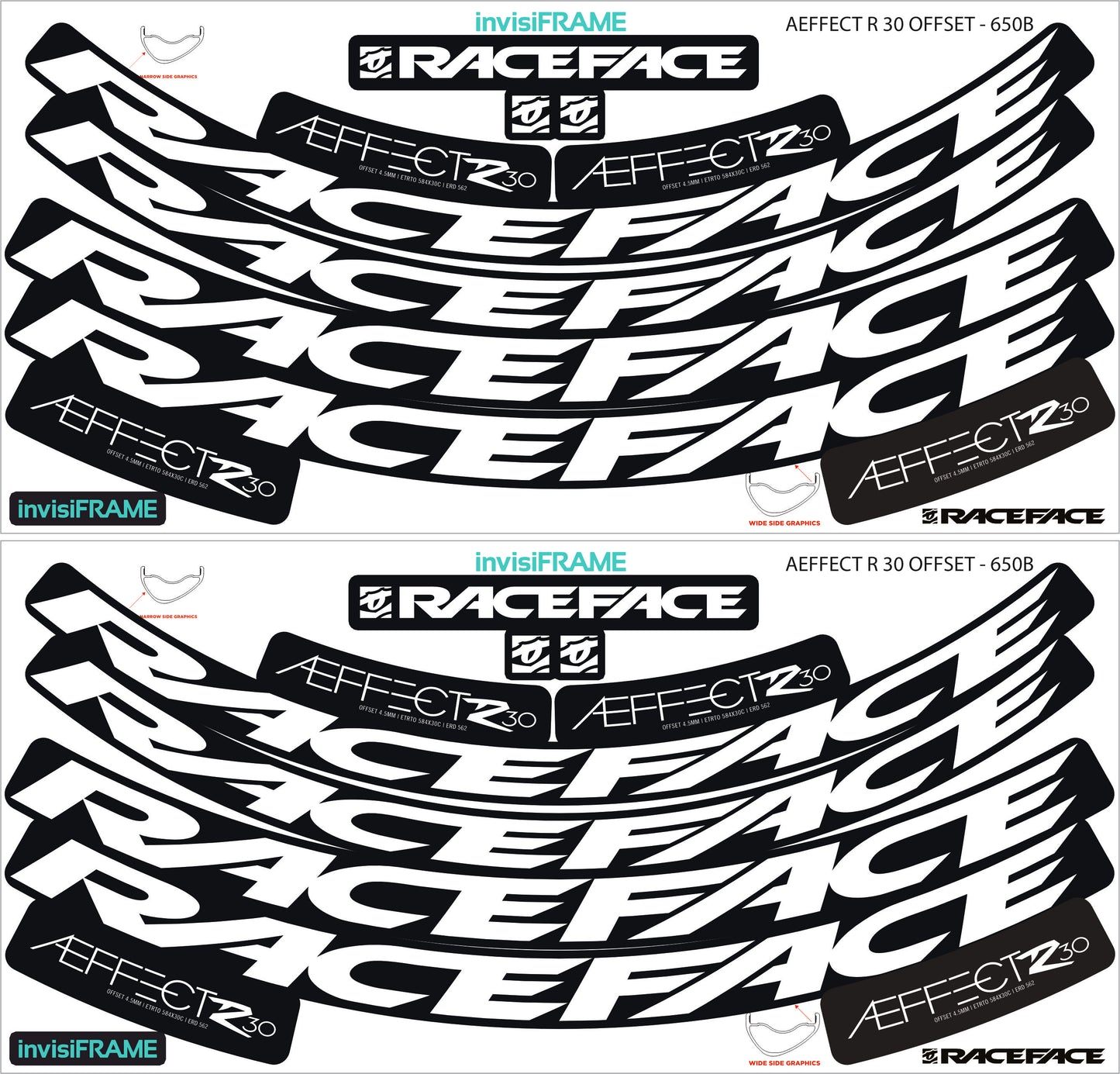 Raceface  AEFFECT R 30 Offset Decals