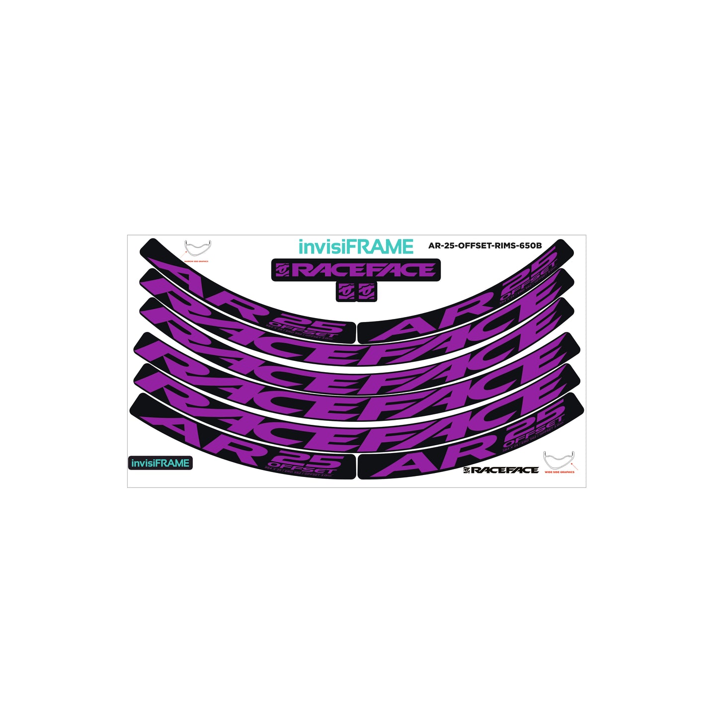 Raceface AR 25 Offset 27.5 Decals